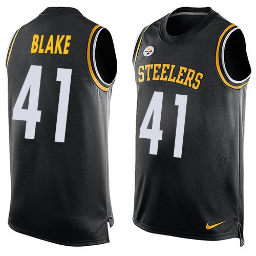  Steelers #41 Antwon Blake Black Team Color Men's Stitched NFL Limited Tank Top Jersey